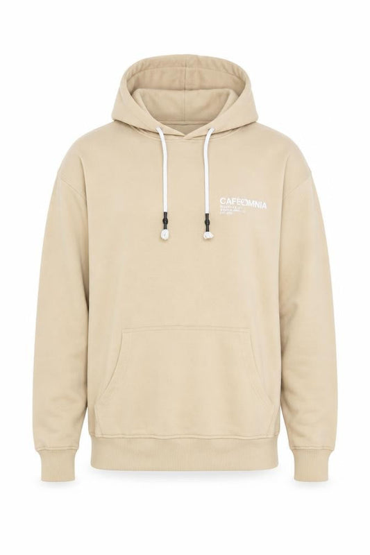 Carpe Omnia Mens Beige XS Pullover Hoodie Graphic Cotton Jumper
