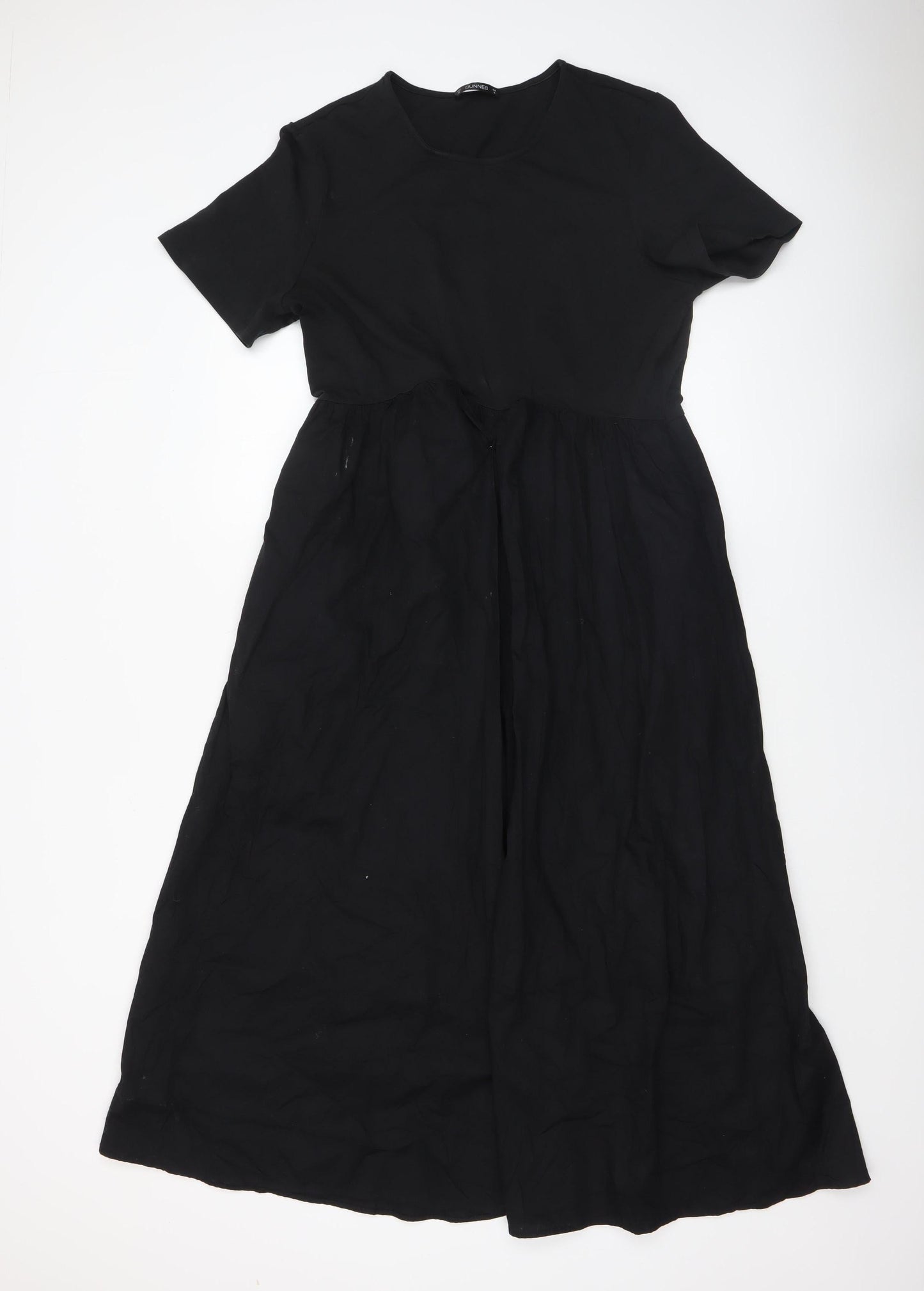 Dunnes Women Black Fit & Flare Midi Dress Size M