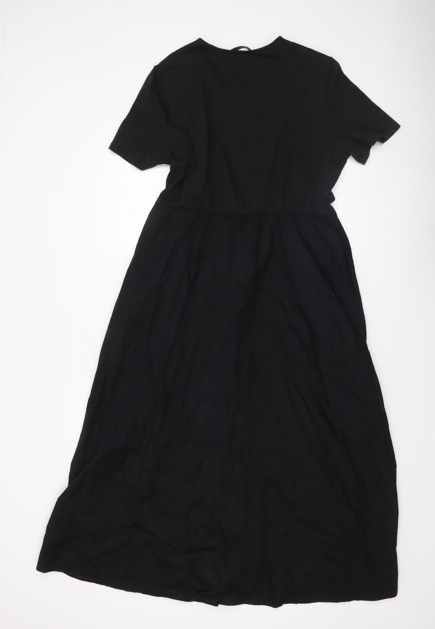 Dunnes Women Black Fit & Flare Midi Dress Size M