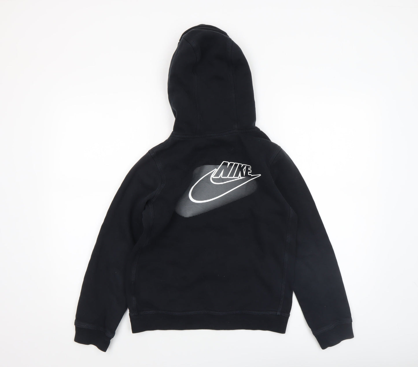 Nike Boys Black Pullover Hoodie M (10-11 Years) Fleece Logo Sportswear