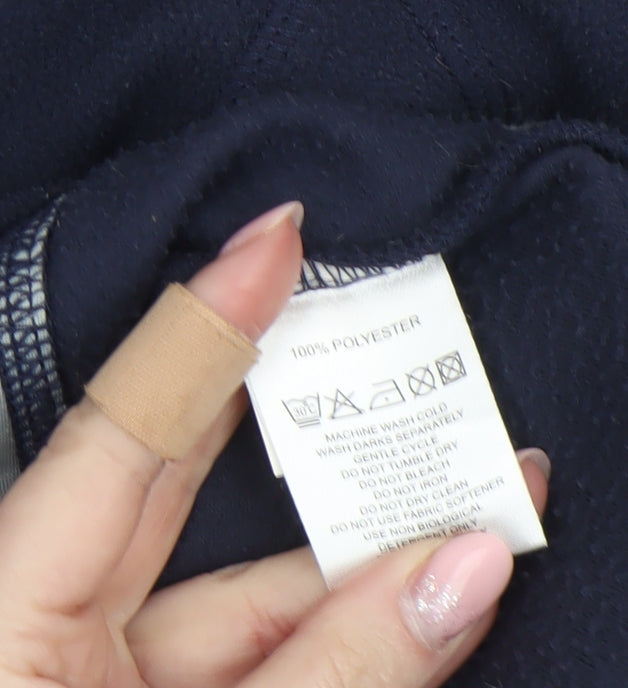 Green Lamb Women's Navy 1/2 Zip Fleece Pullover Sweatshirt UK 12