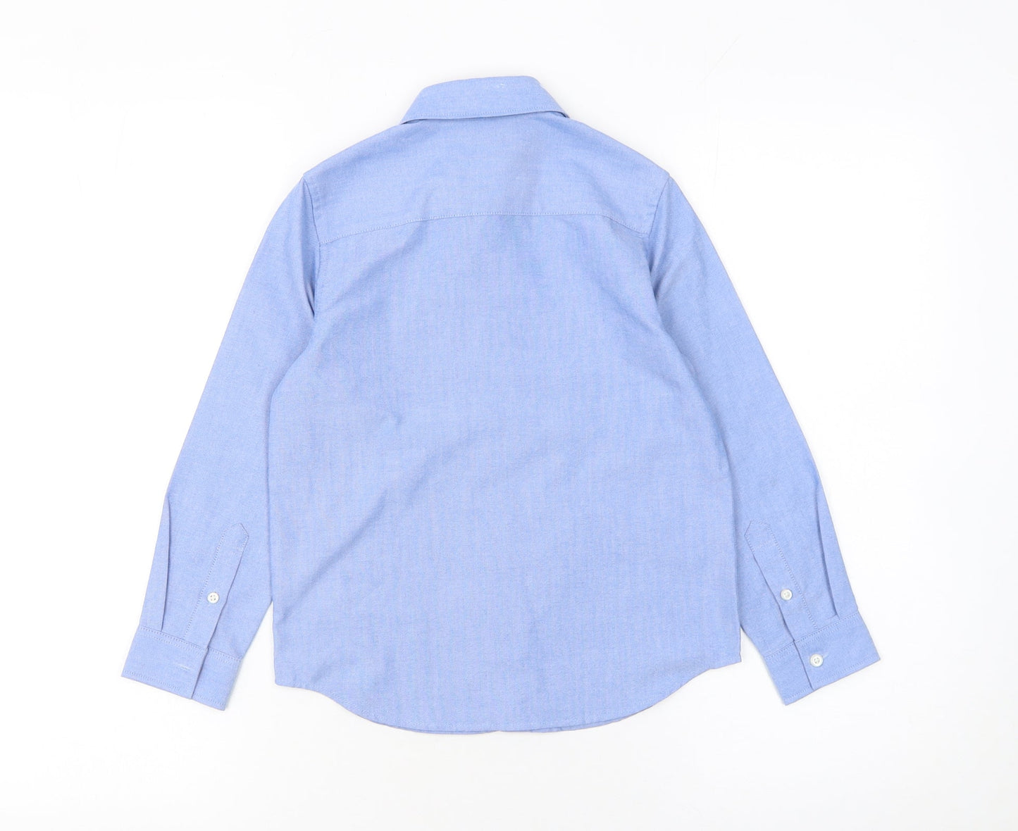Next Boys Blue Long Sleeve Dress Shirt 7 Years Button-Up Formal Top