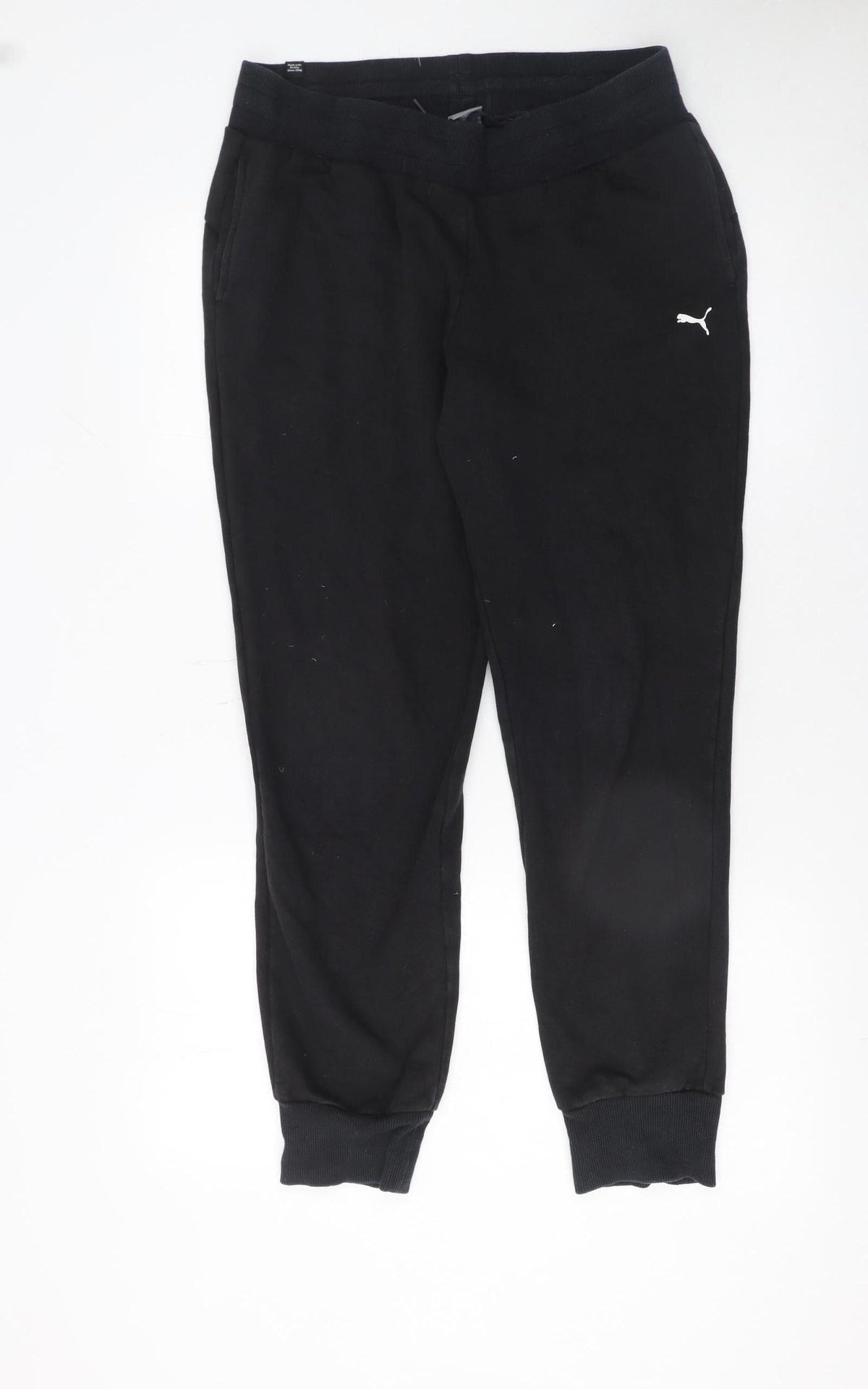 Puma Womens Black M Joggers Sweatpants Cotton Blend Casual