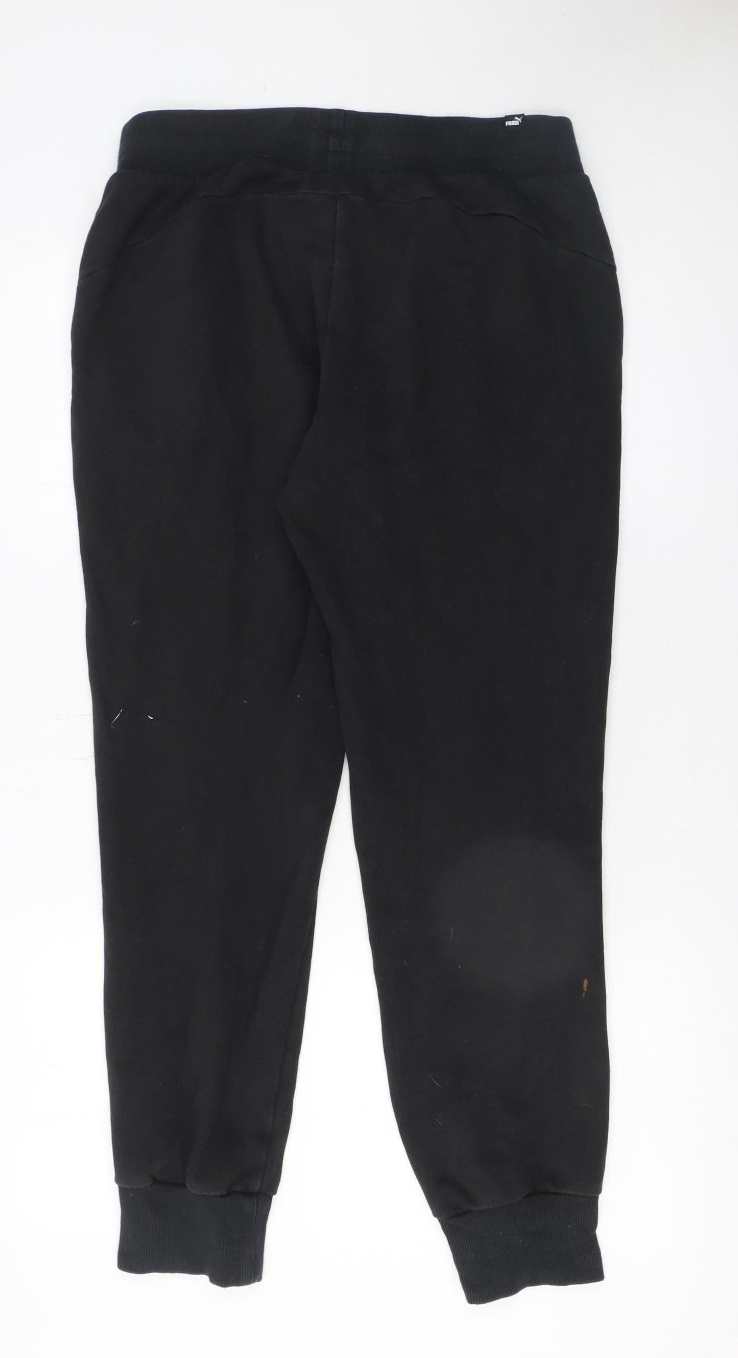 Puma Womens Black M Joggers Sweatpants Cotton Blend Casual