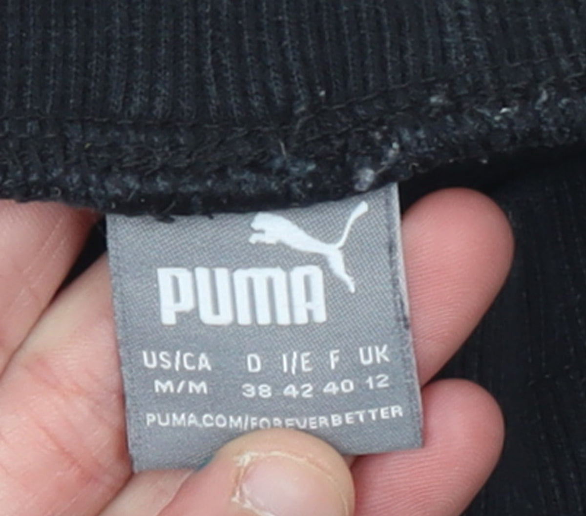 Puma Womens Black M Joggers Sweatpants Cotton Blend Casual