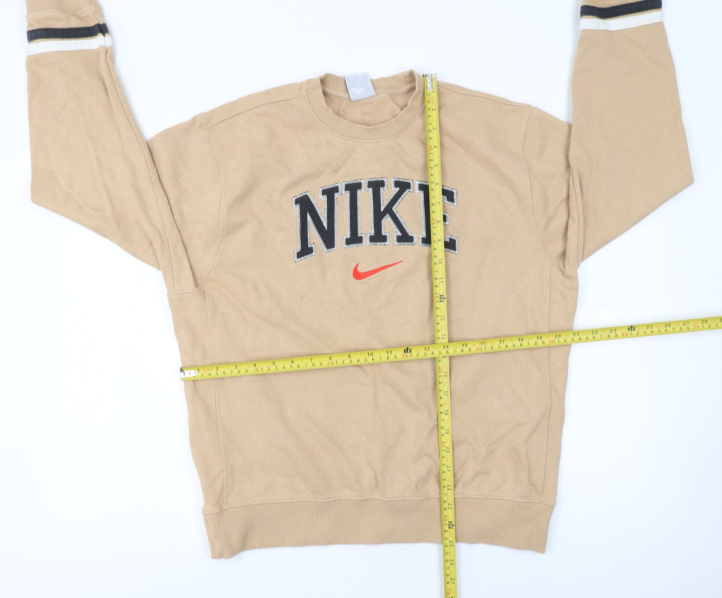 Nike Women’s Beige Cotton Pullover Sweatshirt M