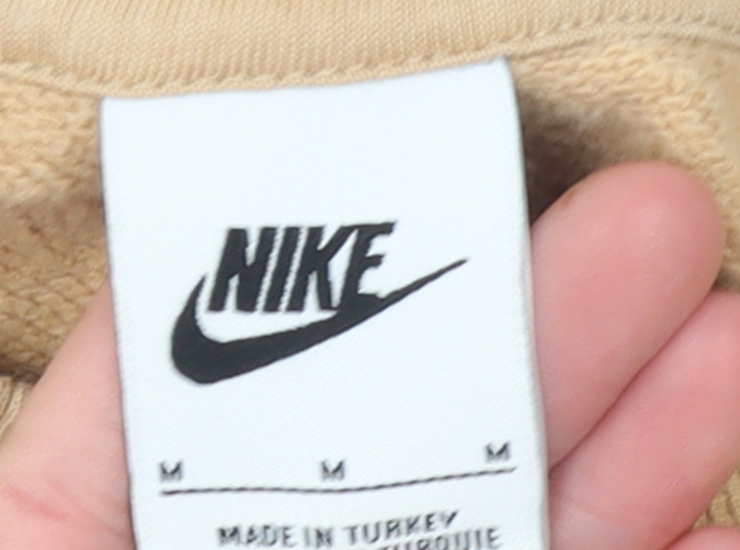 Nike Women’s Beige Cotton Pullover Sweatshirt M