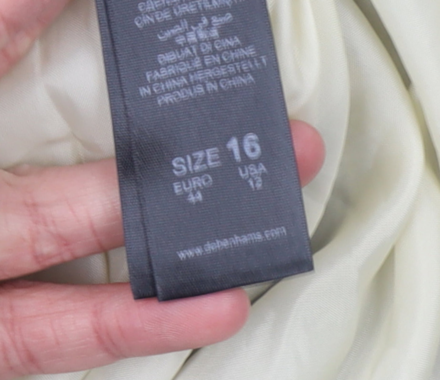 Debenhams Womens Grey Check Wool Blend Hooded Duffle Coat Size 16
