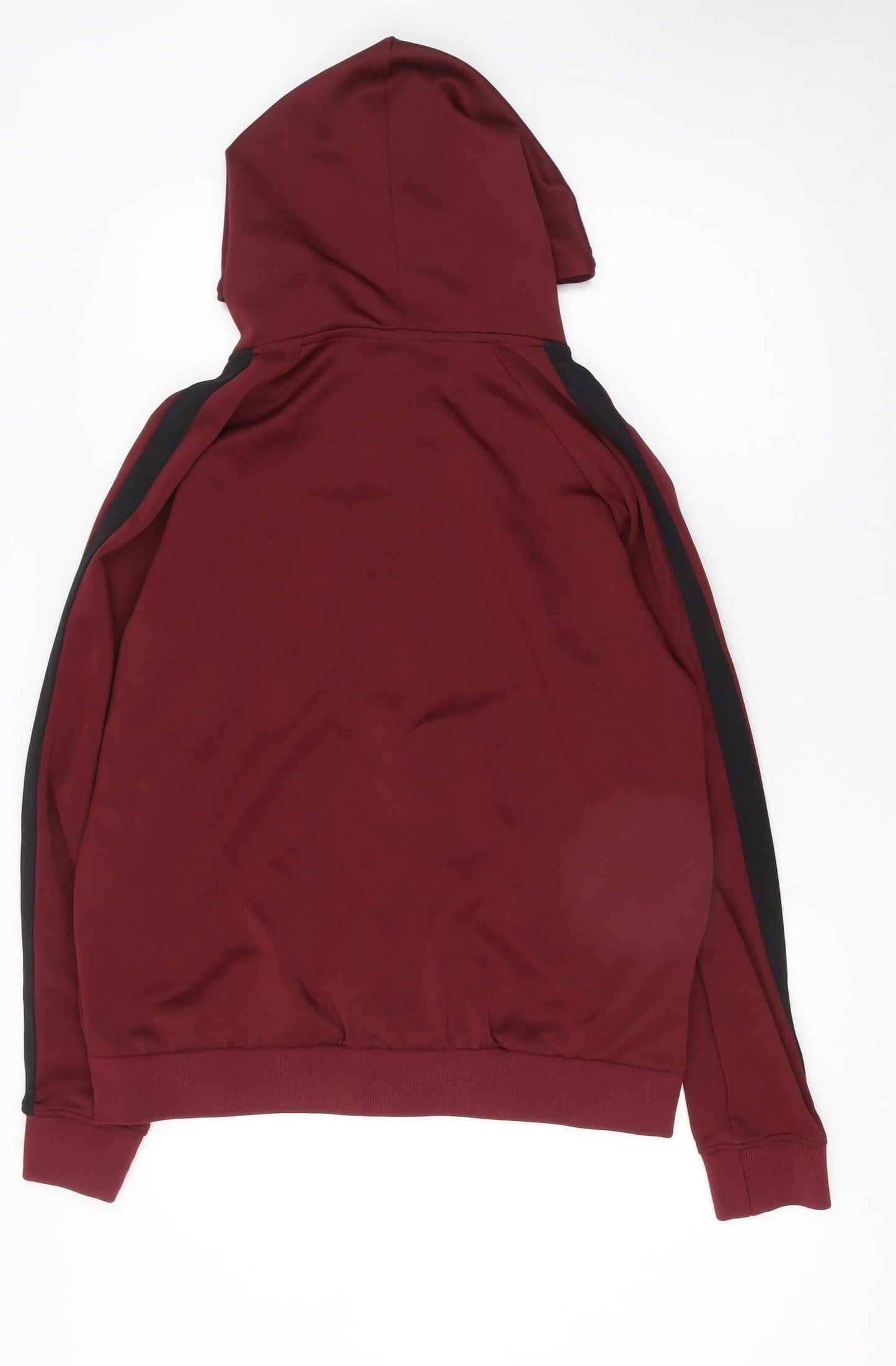 GK Men's Red Full Zip Hoodie XL Polyester Casual Gymwear
