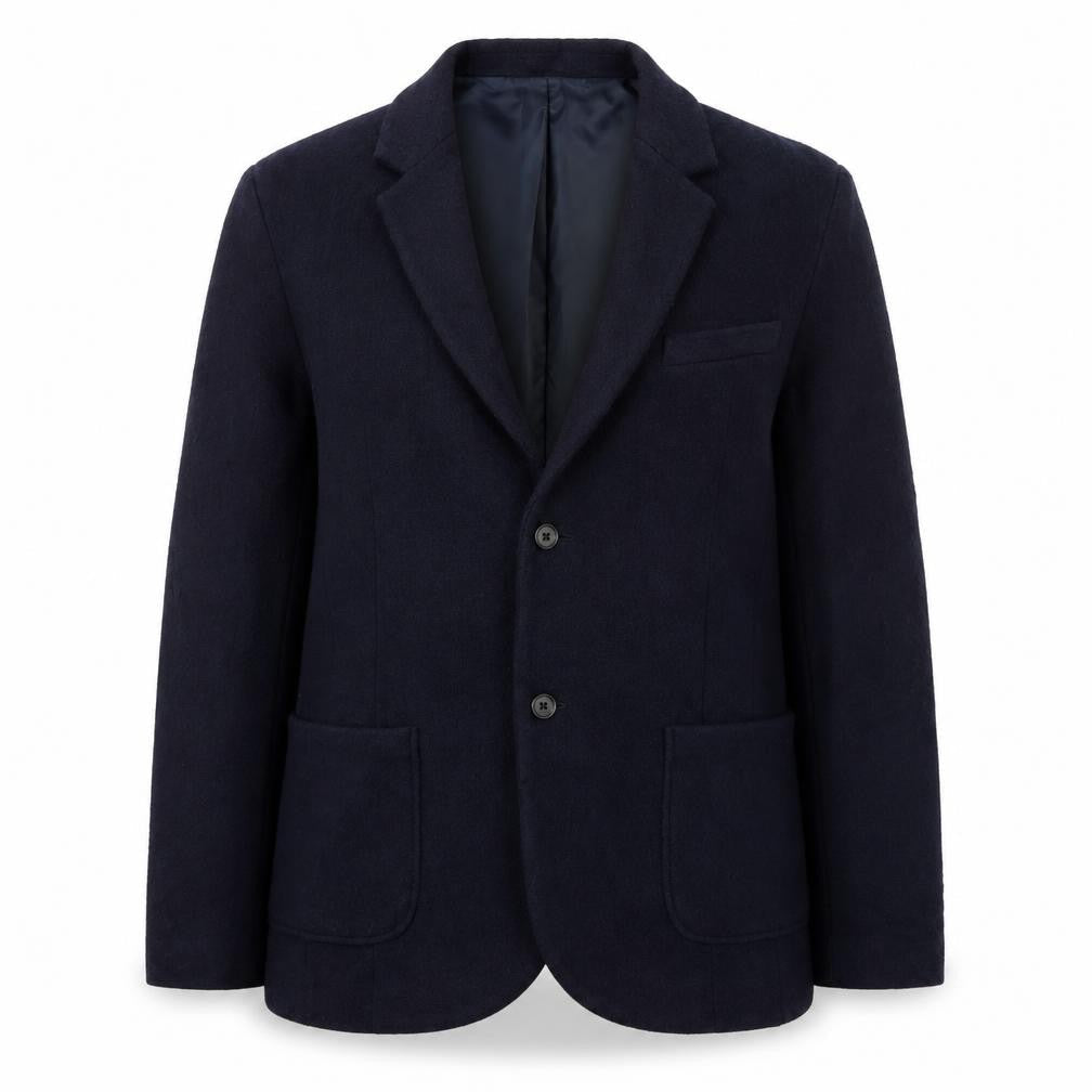 Reiss Women Navy Wool Blazer Jacket Lined L Size Classic Fit
