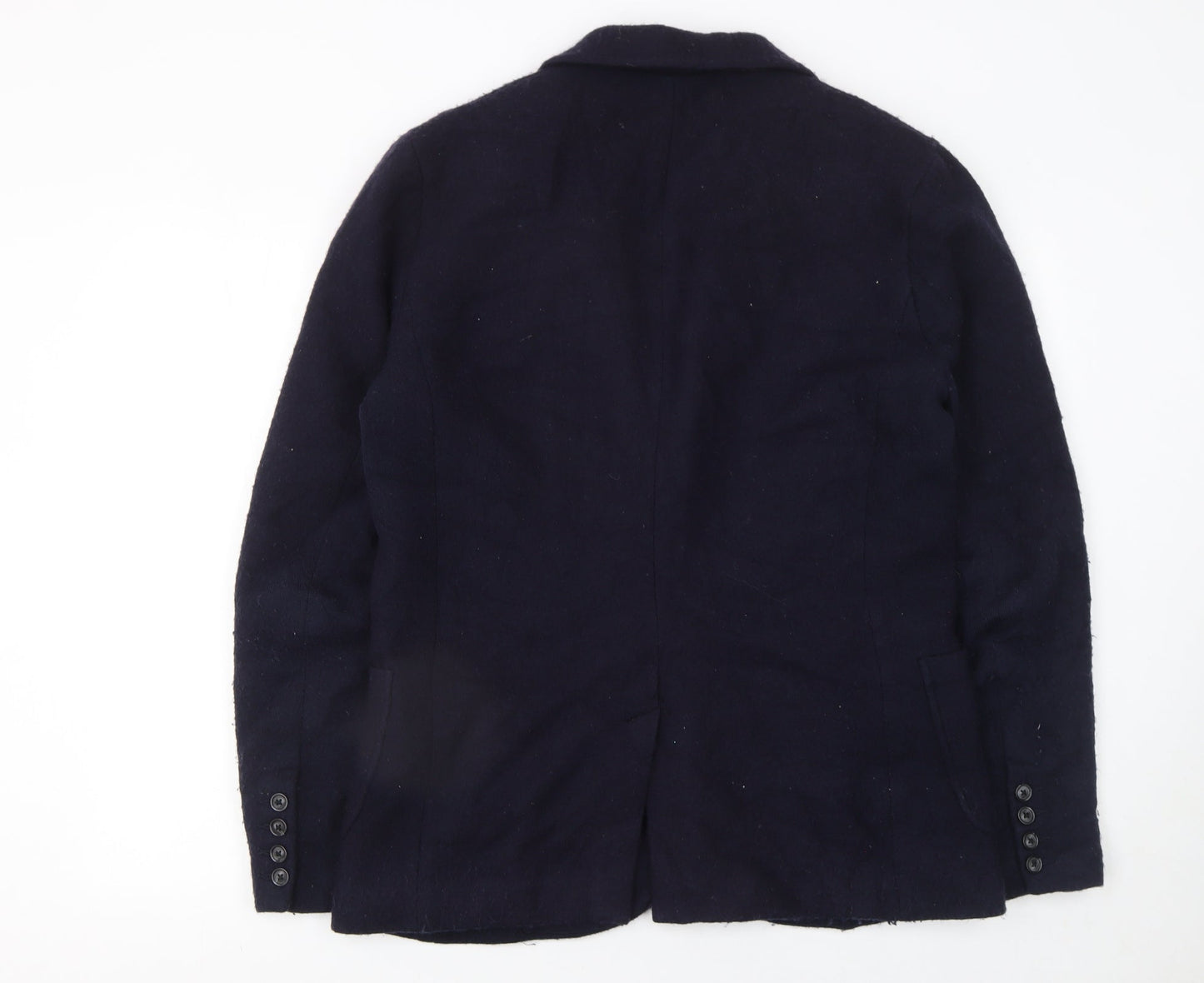 Reiss Women Navy Wool Blazer Jacket Lined L Size Classic Fit