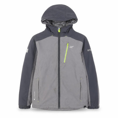 Regatta Boys Grey Waterproof Hooded Rain Coat Jacket 11-12 Years