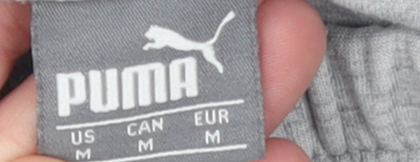 Puma Womens Grey Jogger Trousers Size M Elastic Waist Comfort Fit