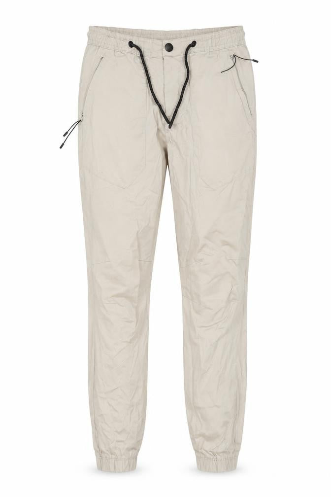 Denim Jogger Relaxed Men's Beige Jogger Trousers Size S Breathable Cotton Blend