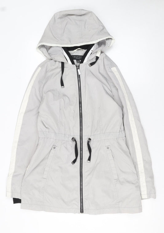 Laundry by Shelli Segal Women’s Grey Hooded Parka Jacket Size M