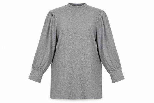 Warehouse Women’s Grey Long Sleeve Mock Neck Shift Dress Size 12