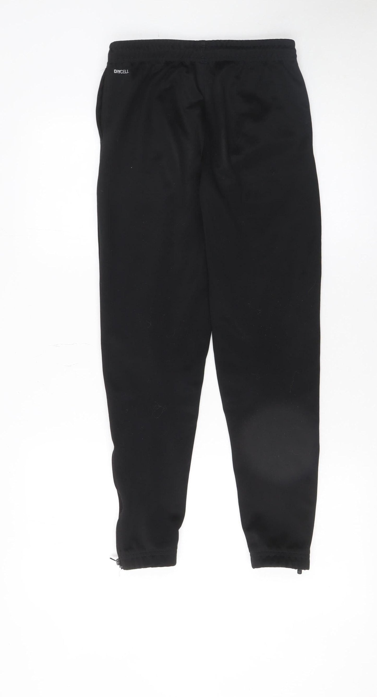 Puma Boys Black Slim Jogger Trousers 11-12 Years Athletic Fit Zip Pockets