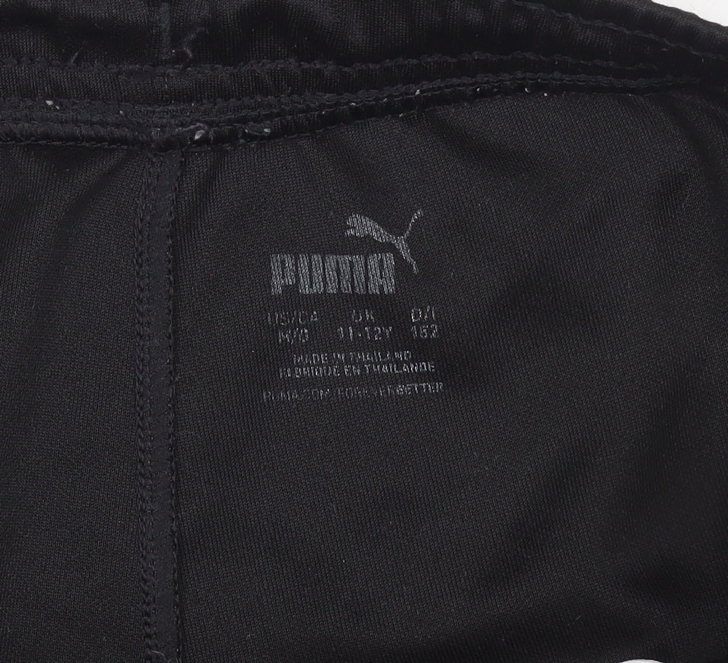 Puma Boys Black Slim Jogger Trousers 11-12 Years Athletic Fit Zip Pockets