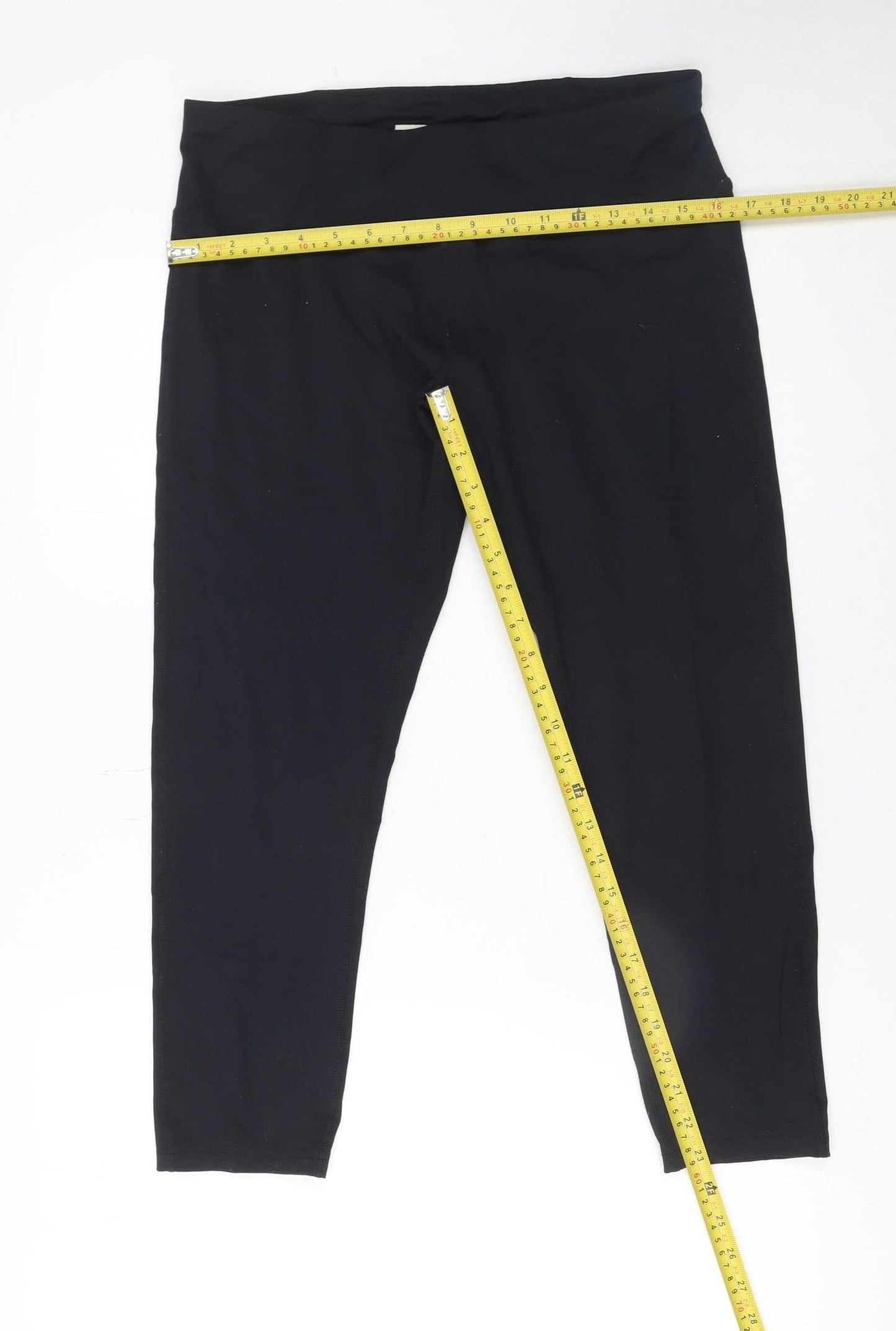 Archive Sport Women's Black Ankle Leggings L Nylon Blend