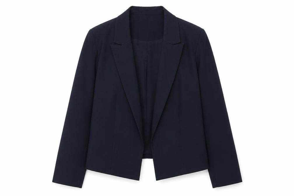 Warehouse Women Navy Blue Blazer Jacket UK 10 Polyester Blend