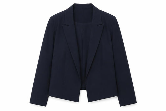 Warehouse Women Navy Blue Blazer Jacket UK 10 Polyester Blend