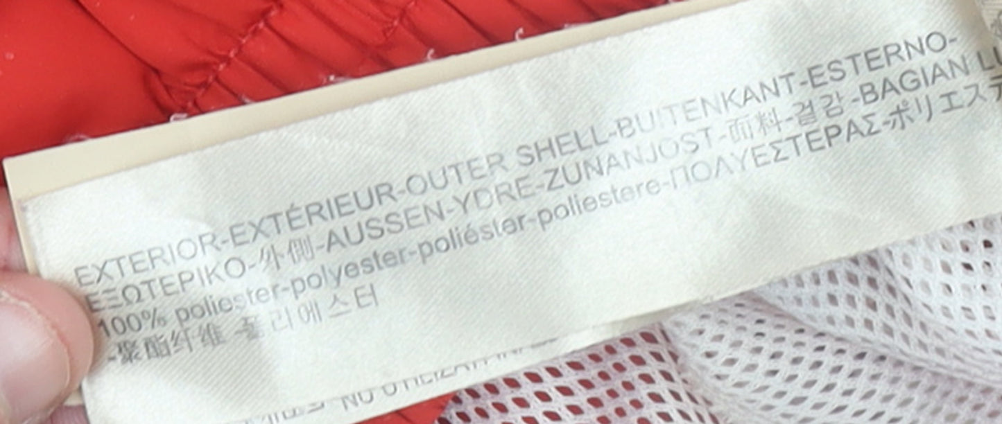 Massimo Dutti Men Red Swim Shorts M Polyester Quick Dry Elastic Waist