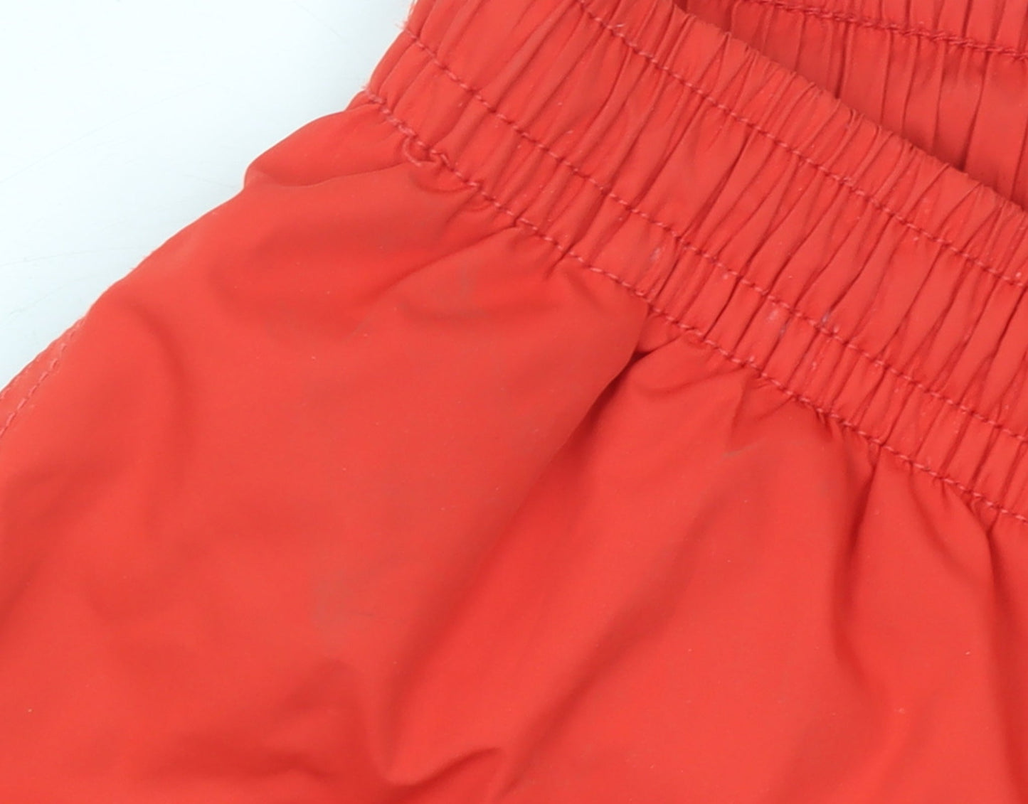 Massimo Dutti Men Red Swim Shorts M Polyester Quick Dry Elastic Waist