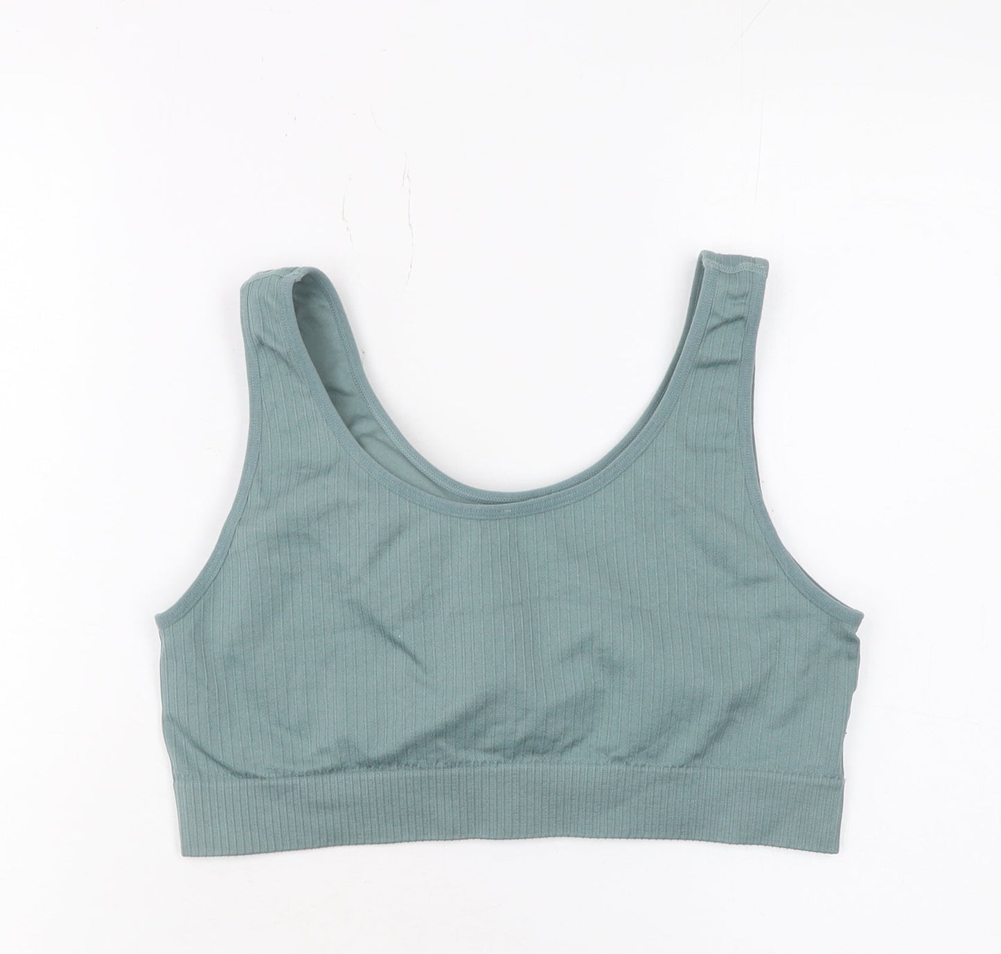 MNG Women's Green Ribbed Knit Camisole Tank Top L