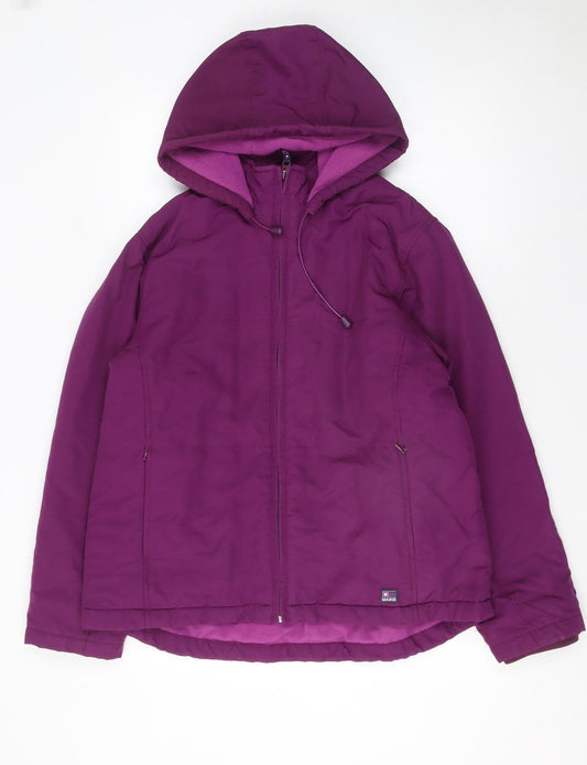Maine New England Women's Purple Hooded Puffer Jacket Size 16