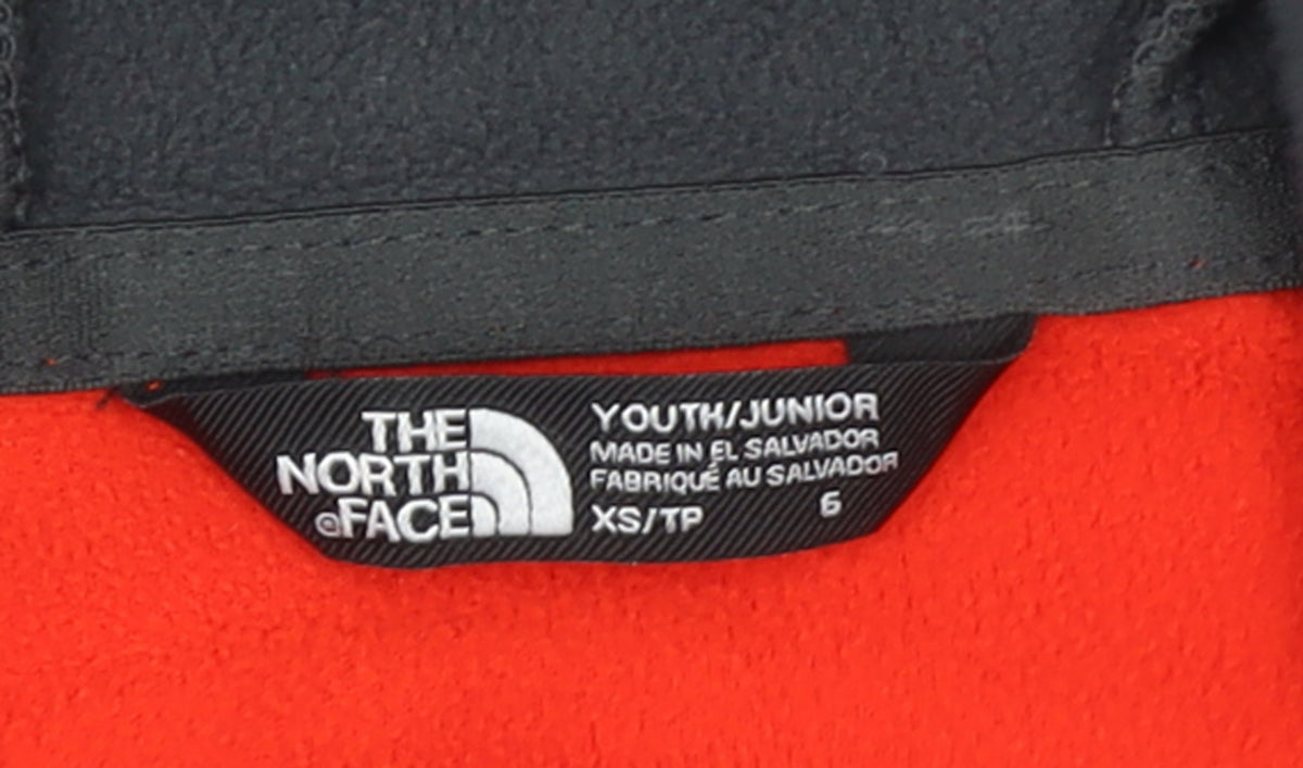 The North Face Boys Red Full Zip Fleece Hoodie Size 6 Years