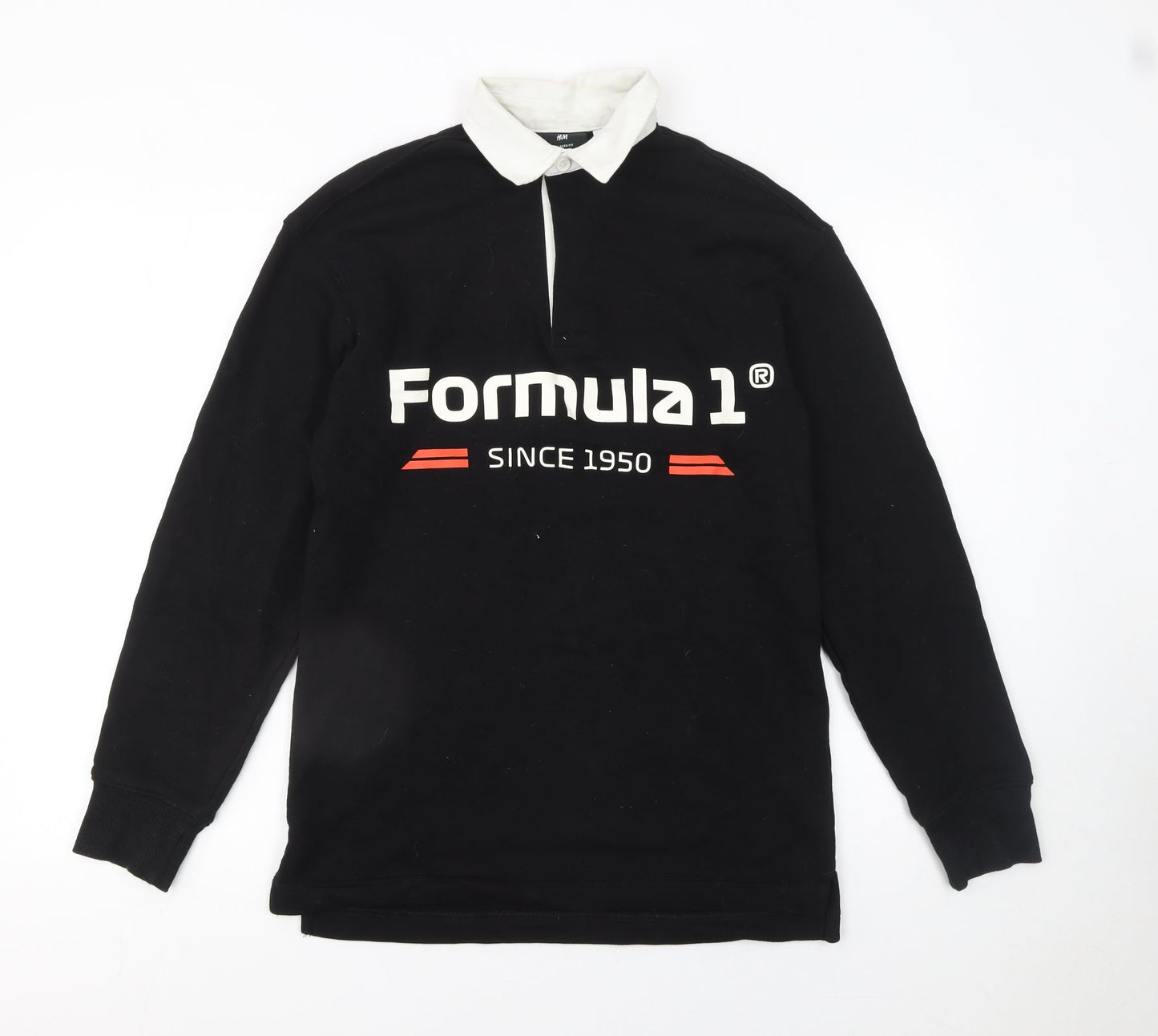 H&M Formula 1 Black Cotton Relaxed Fit Women's Sweatshirt XS