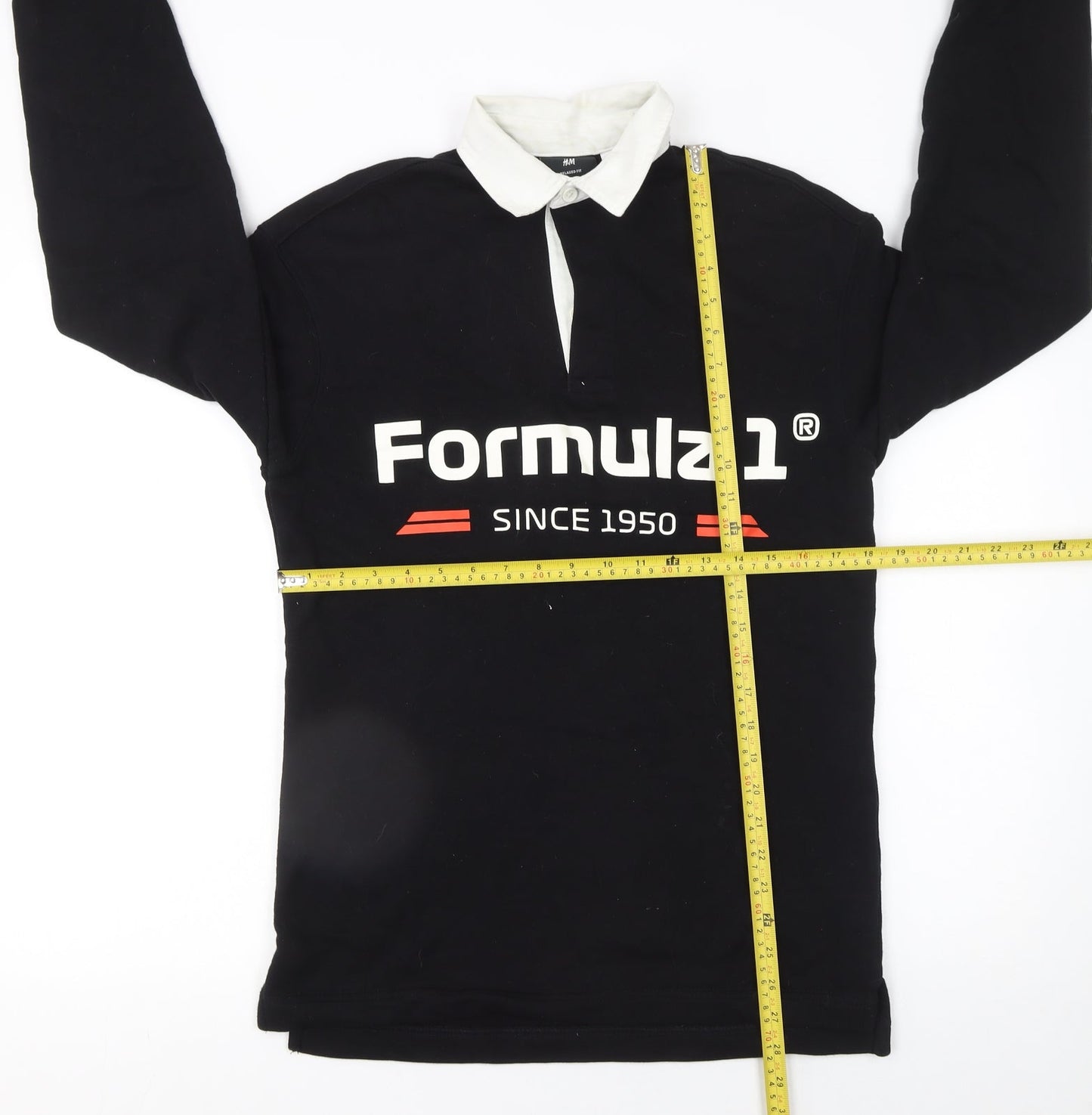 H&M Formula 1 Black Cotton Relaxed Fit Women's Sweatshirt XS