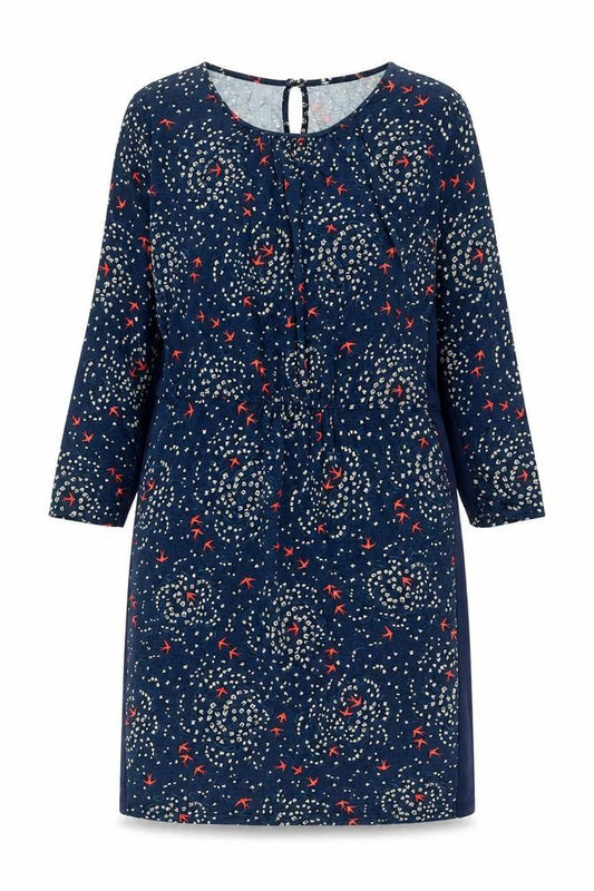 Oasis Women’s Blue Animal Print Shift Dress Size S Viscose Blend