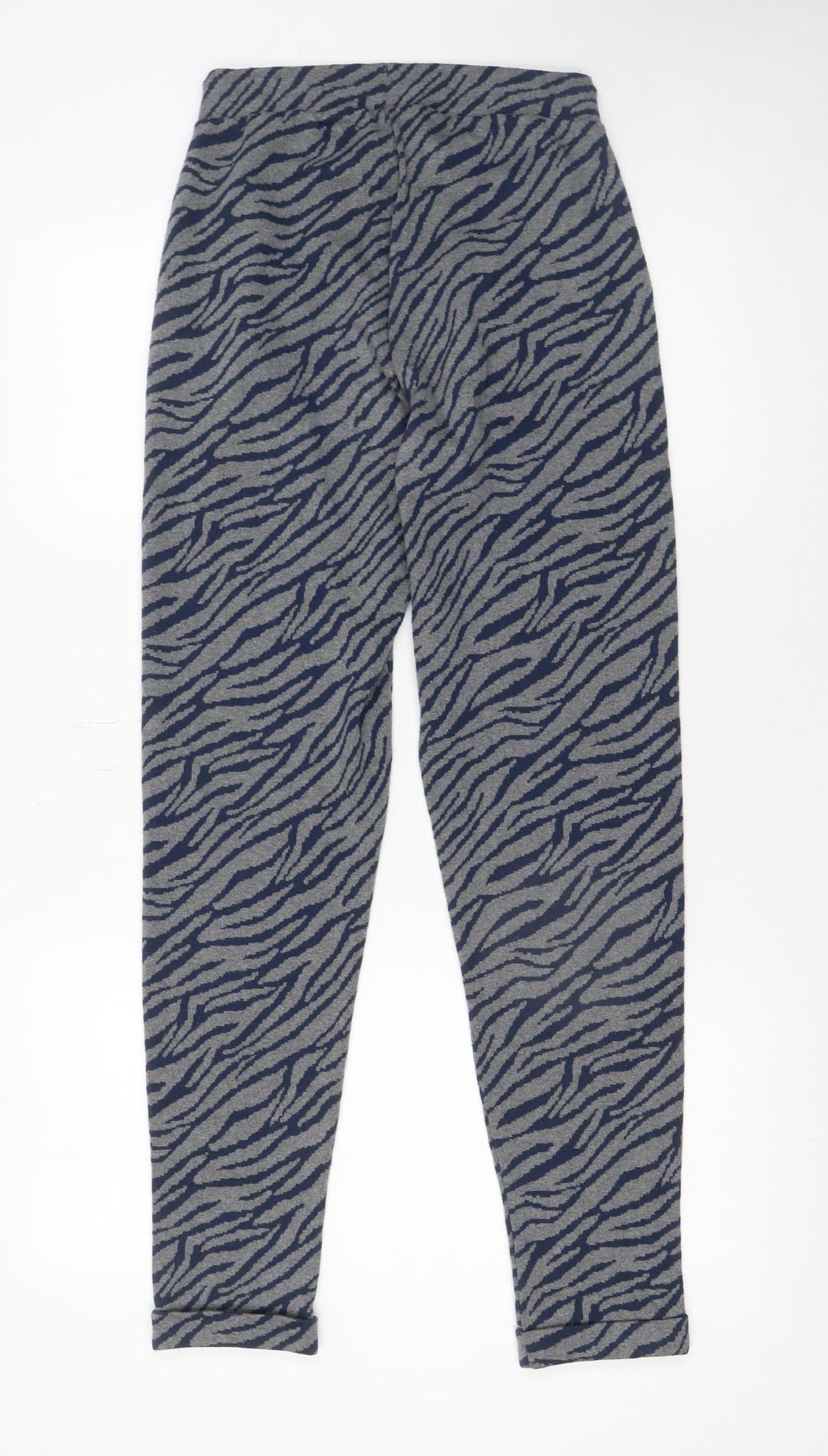 Marks and Spencer Women's Grey Animal Print Jogger Trousers Size 6