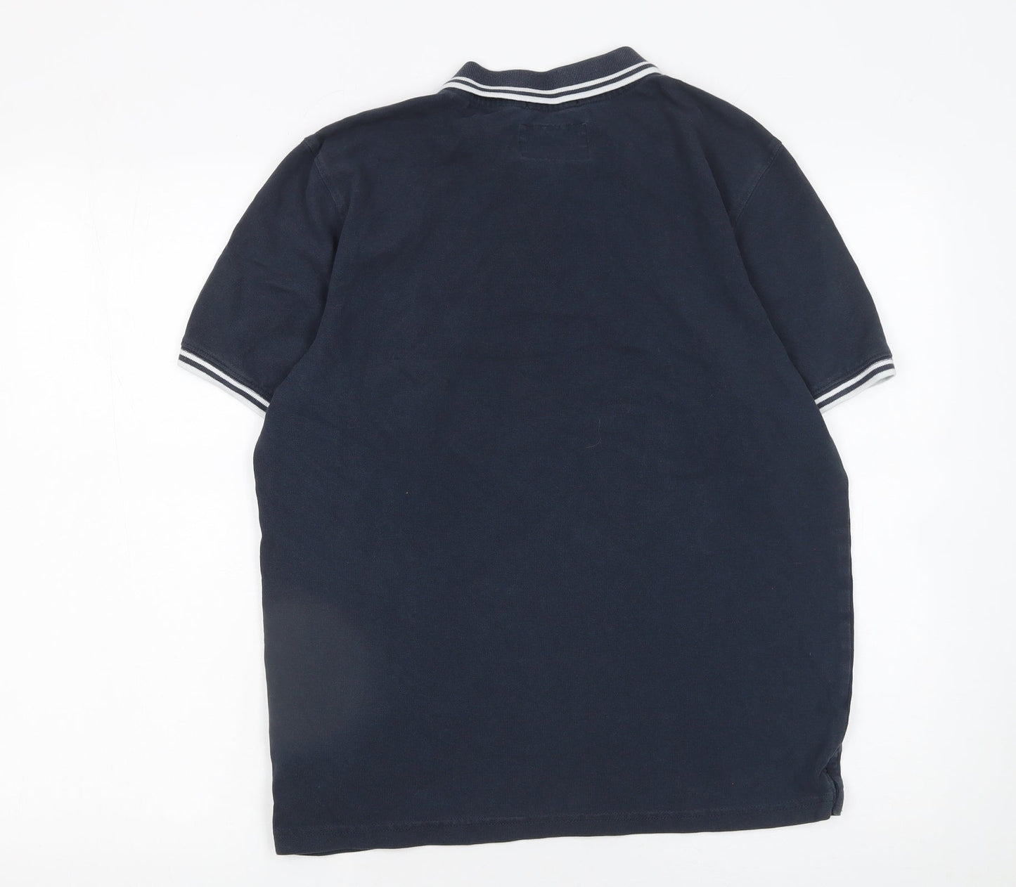 Jack Wills Men's Blue Cotton Collared Polo Shirt Size S