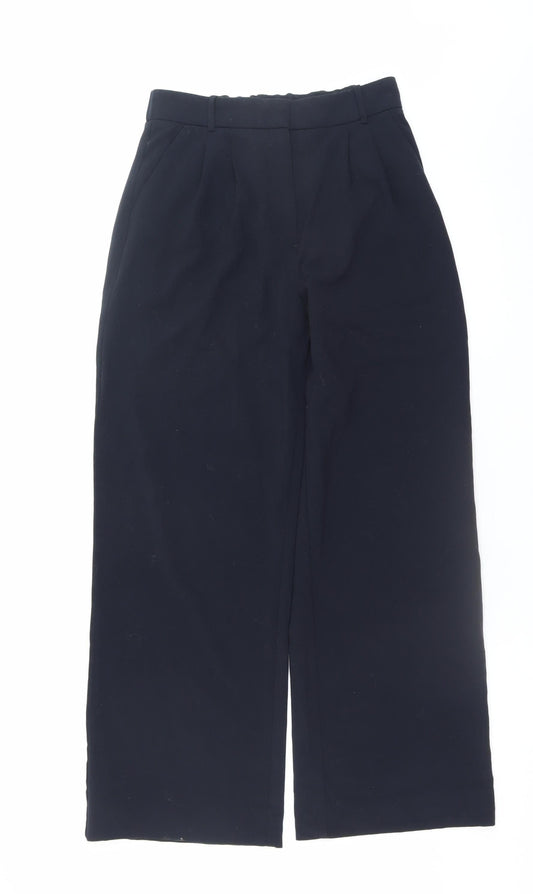 Abercrombie & Fitch Women's Black Wide-Leg Pleated Trousers Size 28