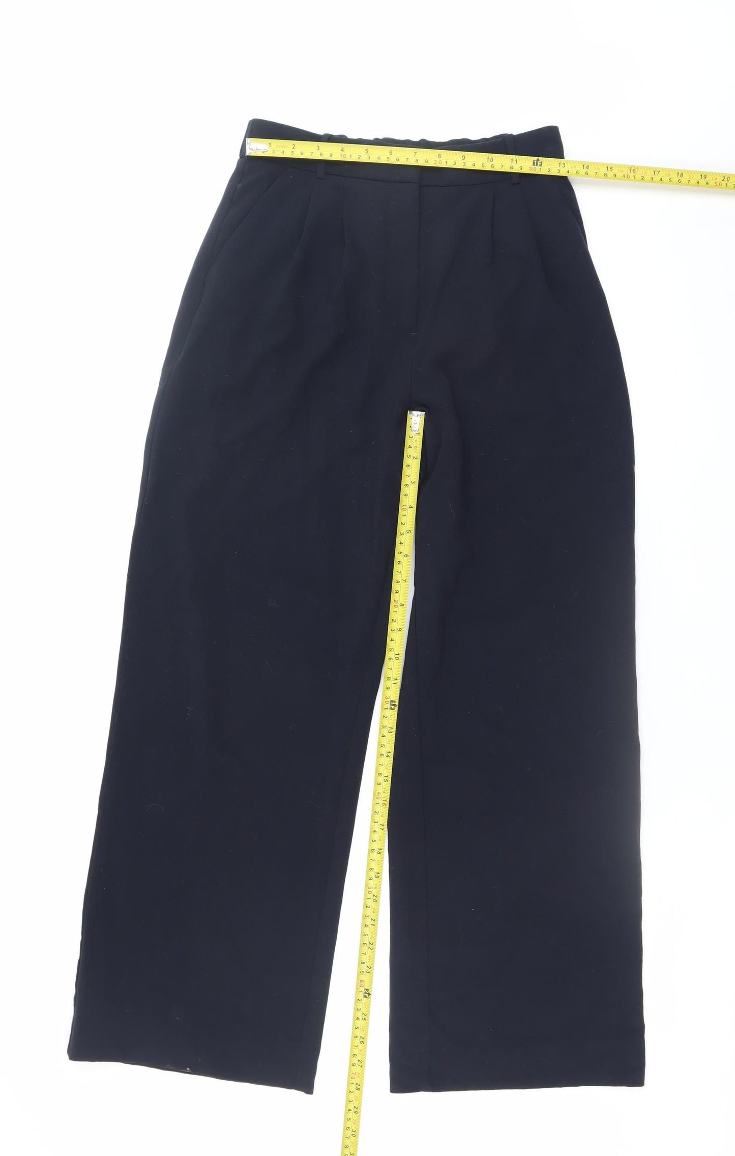 Abercrombie & Fitch Women's Black Wide-Leg Pleated Trousers Size 28