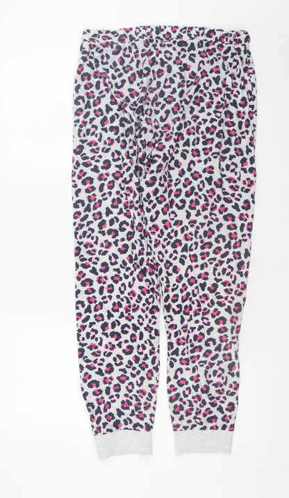 Close-up detail of Dunnes Women’s Multicoloured Leopard Print Pyjama Pants, size UK 8