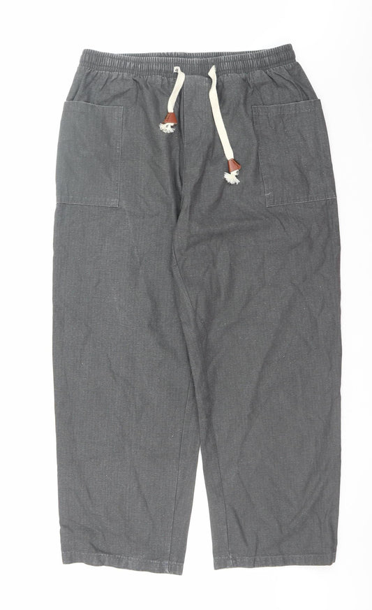 MR-DONOO Men’s Grey 3XL Relaxed Fit Cotton Jogger Trousers