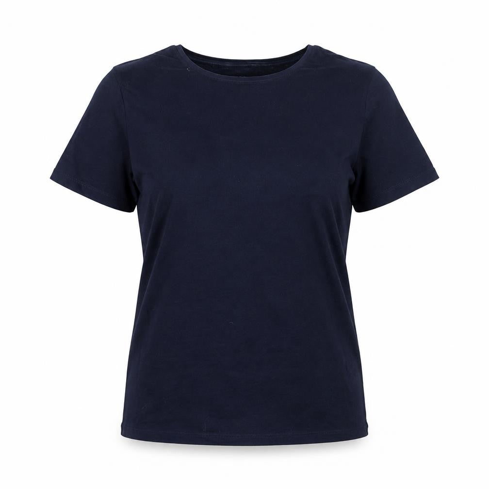 Dunnes Womens Blue Cotton Stretch Basic T-Shirt Size 14