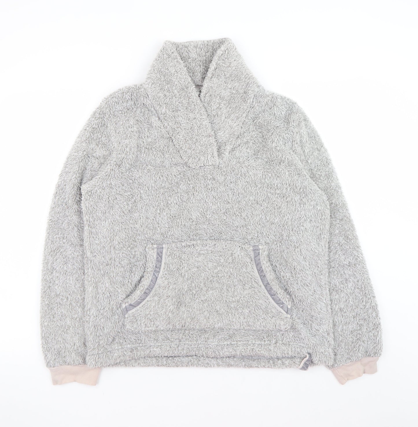 Love to Lounge Women’s Grey Fleece Cowl Neck Lounge Top Size M