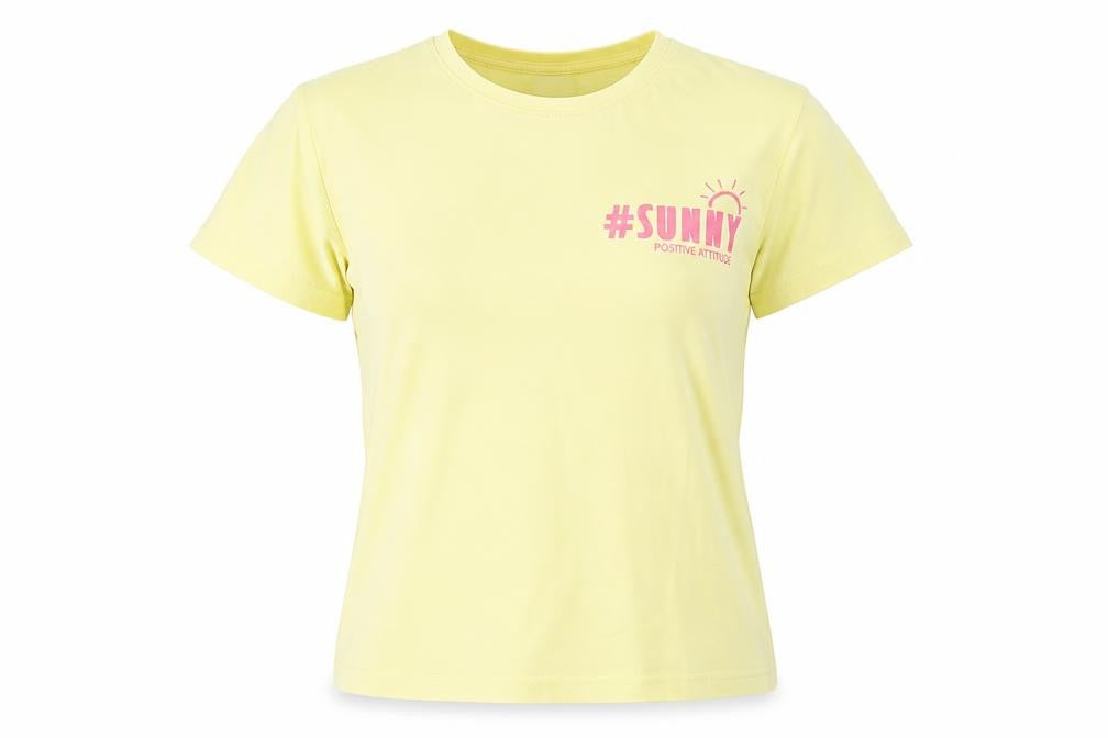 YFK Teens Yellow Crew Neck Basic T-Shirt Size 12 Cotton