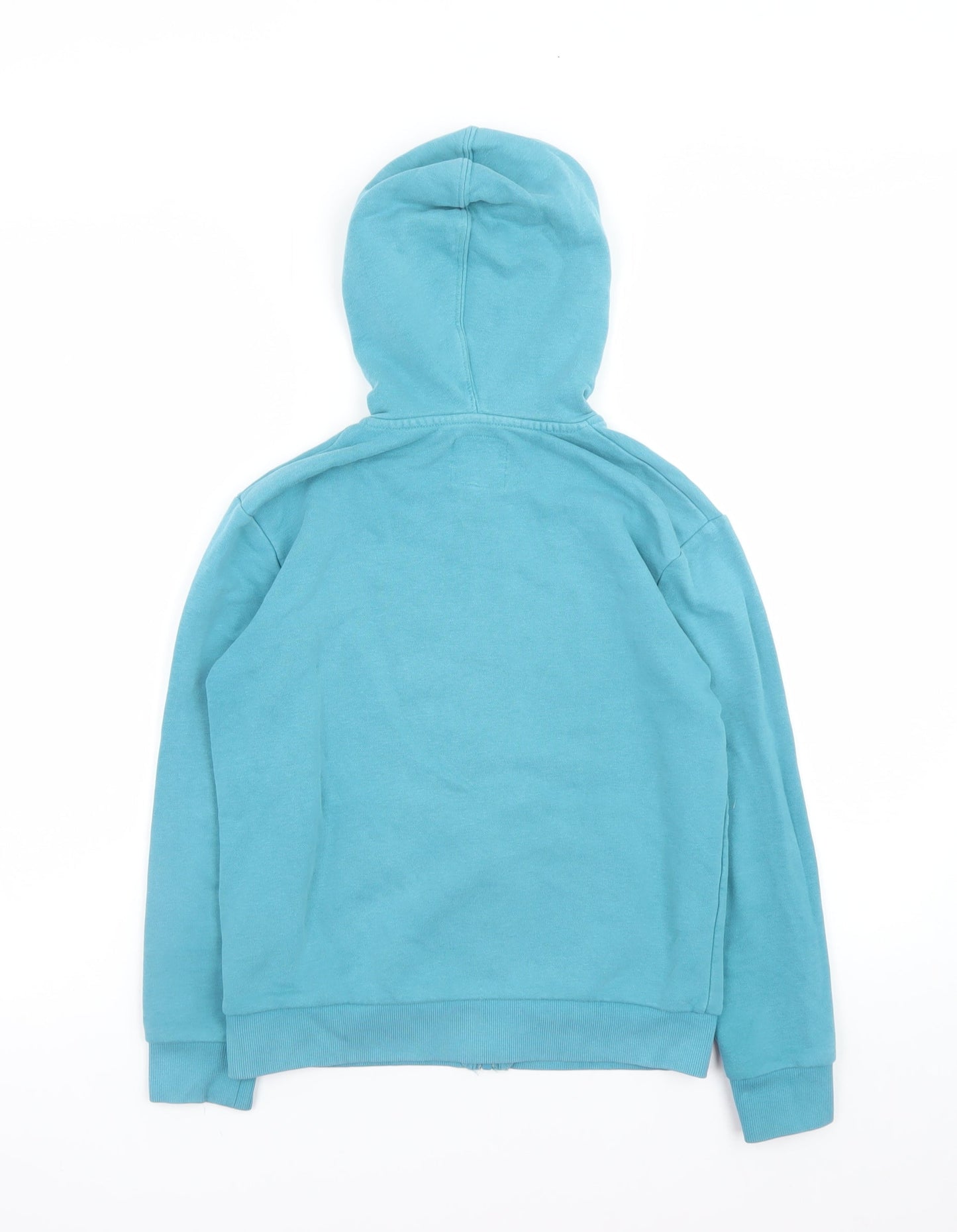 Okaidi Boys Blue Full Zip Hoodie 10 Years Cotton Casual Winter Wear