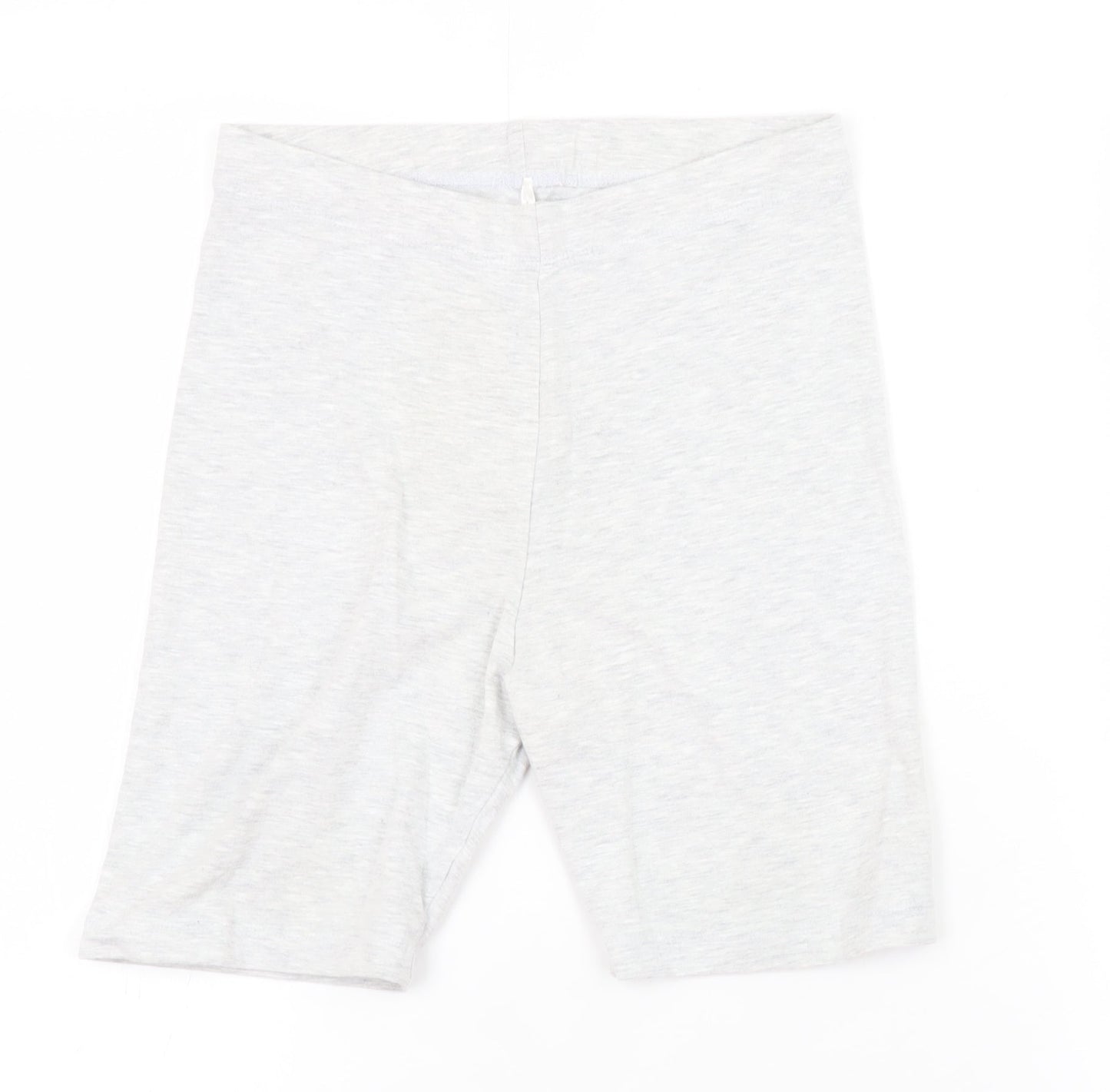 Primark Girls Grey Capri Leggings 11-12 Years Stretch Jersey Cotton Blend
