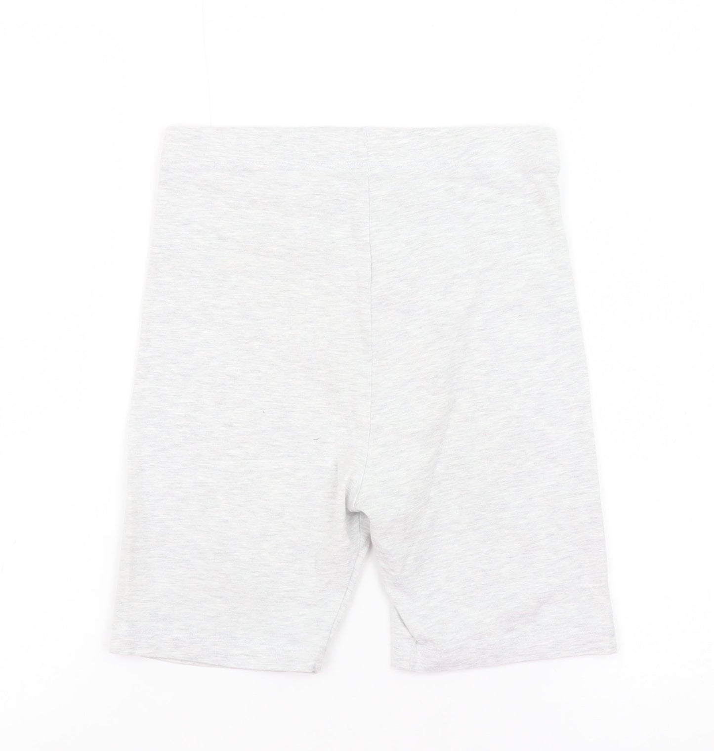 Primark Girls Grey Capri Leggings 11-12 Years Stretch Jersey Cotton Blend