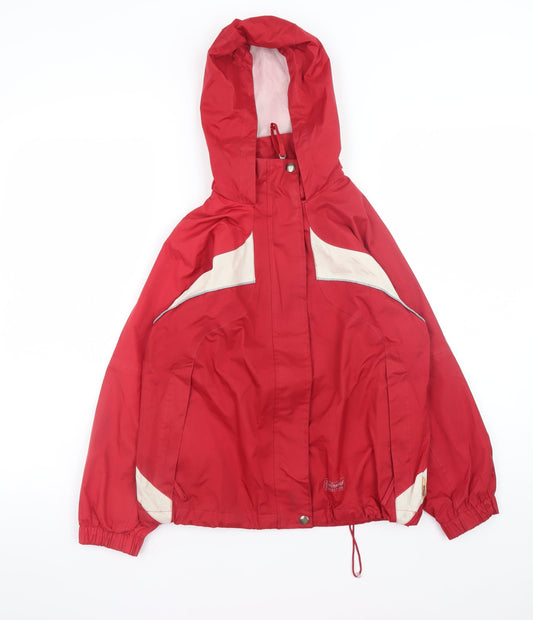Outburst Marina Red Hooded Waterproof Windbreaker Jacket Mens M