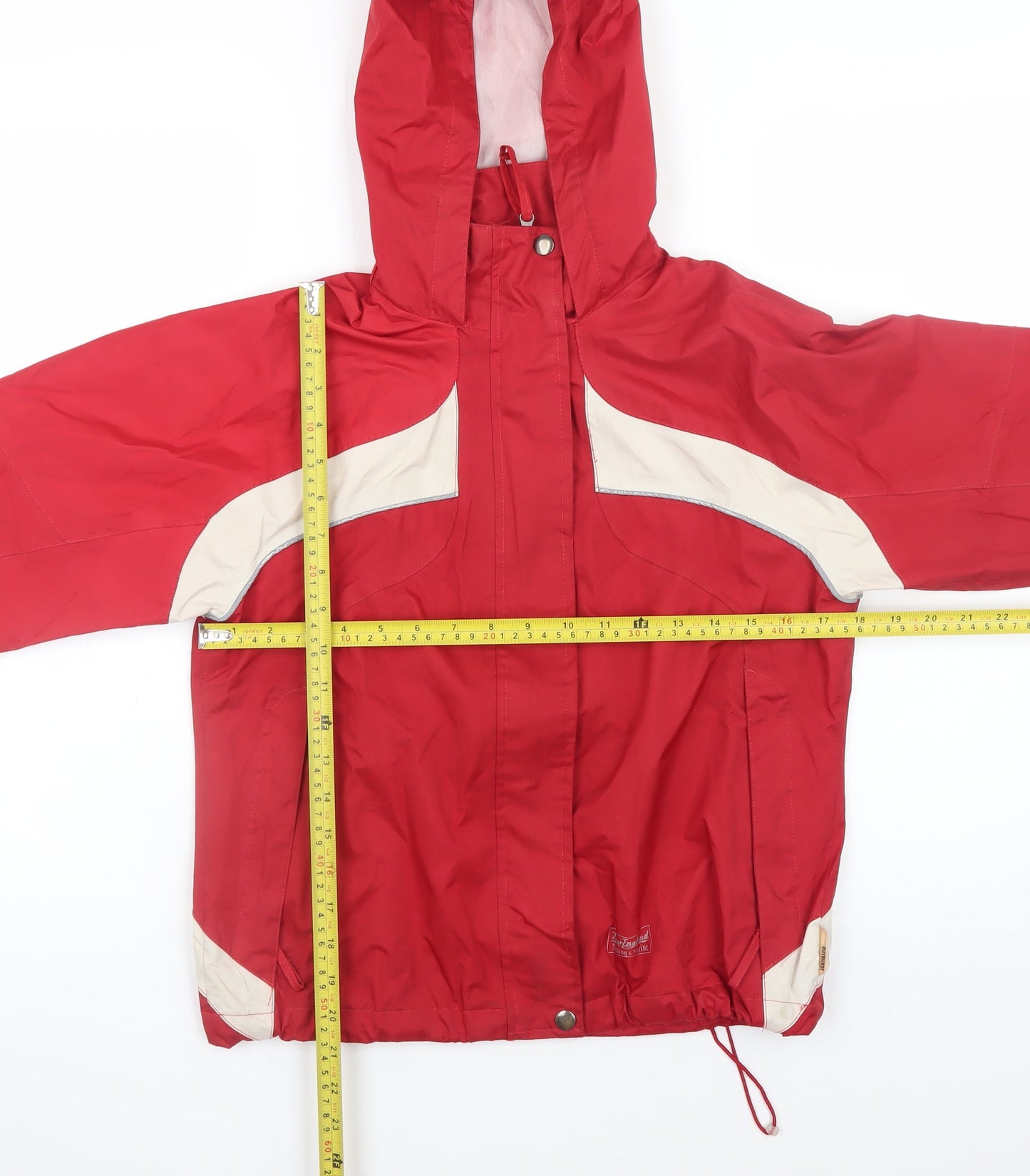Outburst Marina Red Hooded Waterproof Windbreaker Jacket Mens M