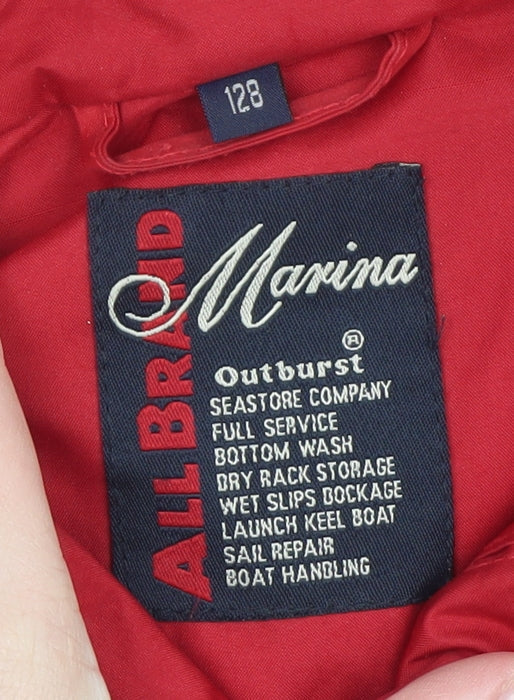 Outburst Marina Red Hooded Waterproof Windbreaker Jacket Mens M