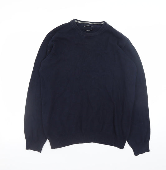 Dunnes Men’s Blue Cotton Crew Neck Jumper Size M