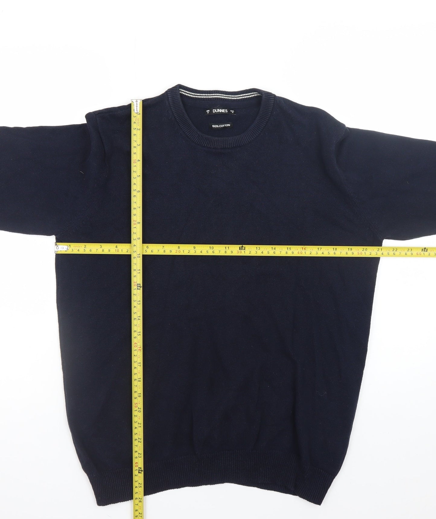 Dunnes Men’s Blue Cotton Crew Neck Jumper Size M